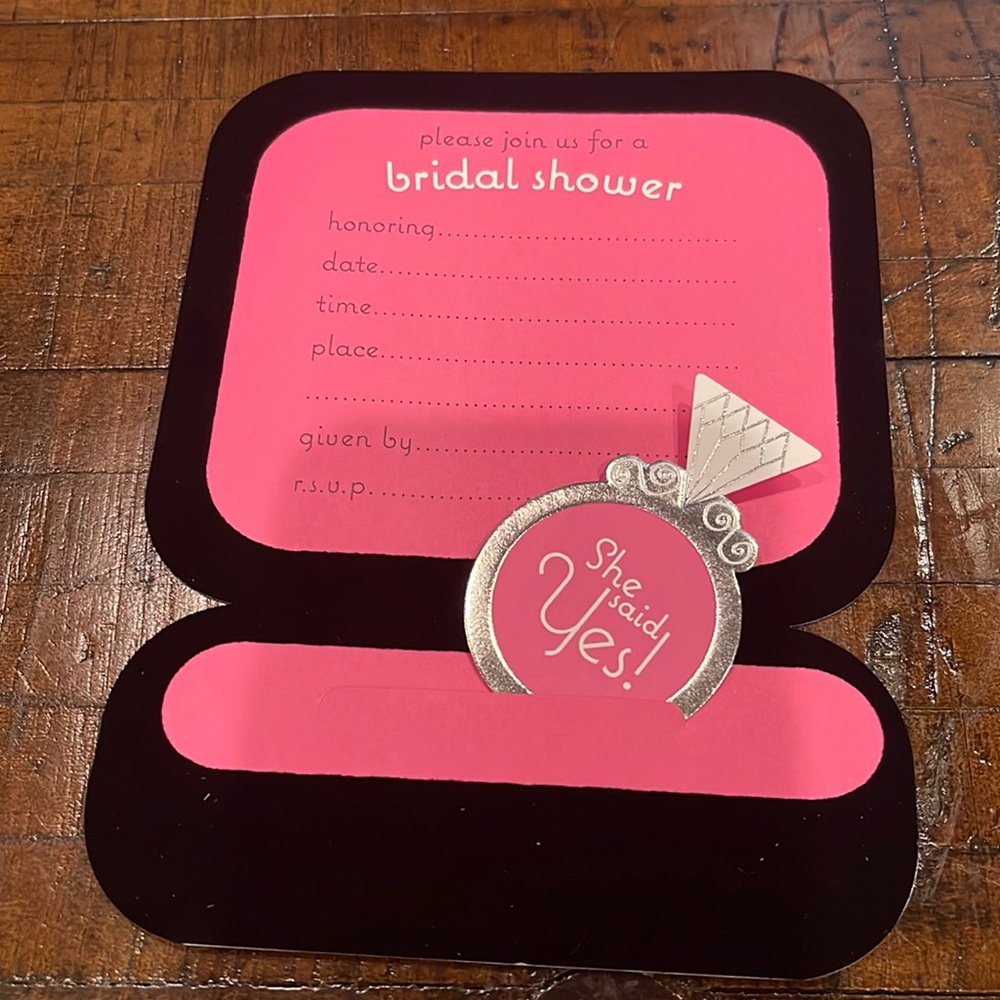 Bridal Shower Ring Box Invitations